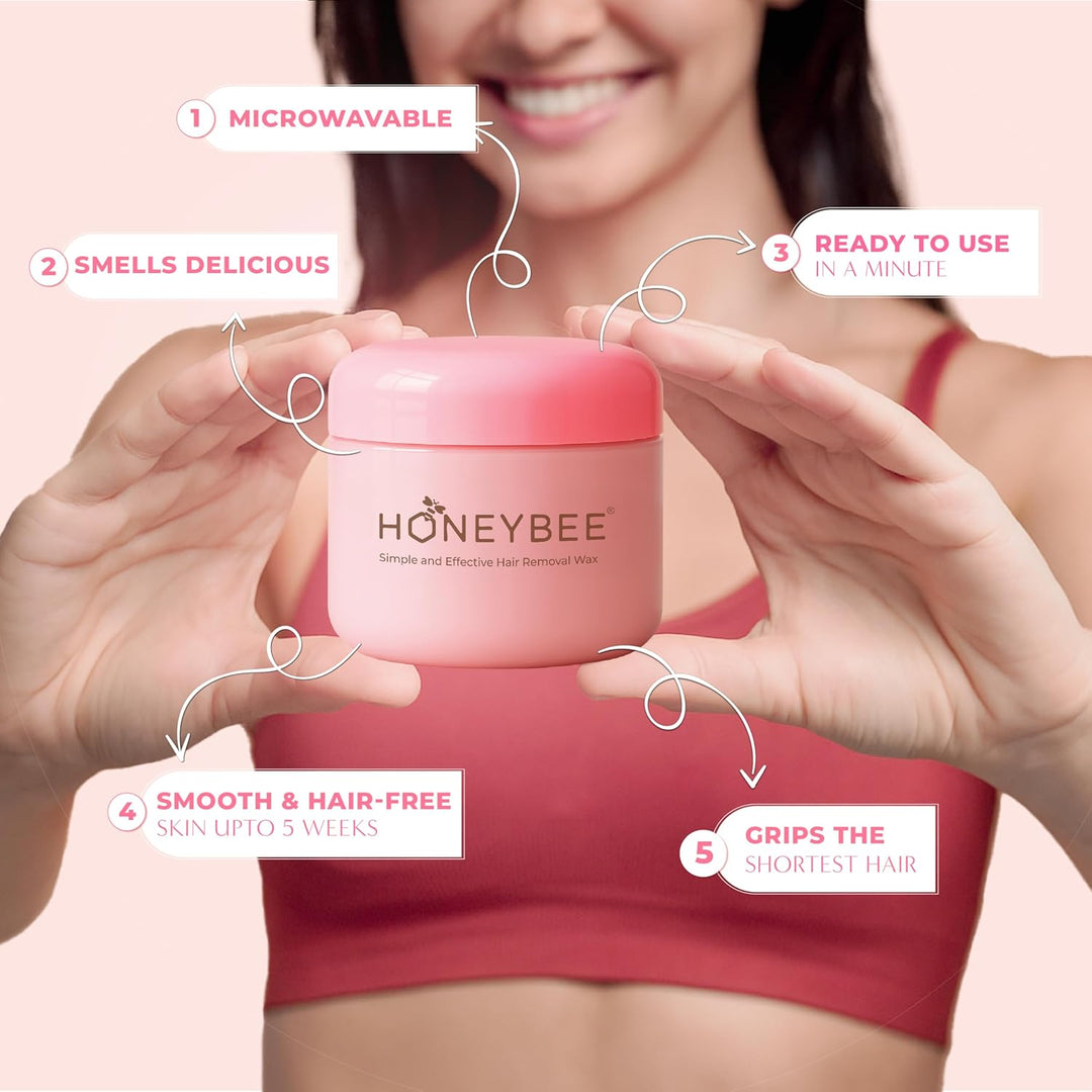 Honeybee Bulgarian Rose Microwave/Hot Water Wax Kit | 350g